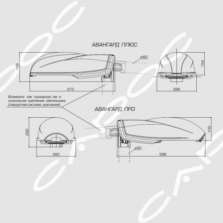 Светильник уличный консольный Авангард Про Плюс AVGpr-150M – №2