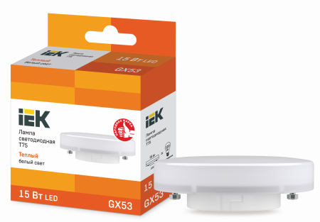 Лампа светодиодная T75 таблетка 15Вт 230В 3000К GX53 IEK – №1