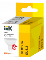 Лампа светодиодная ALFA MR16 софит 10Вт 230В 3000К GU5,3 IEK
