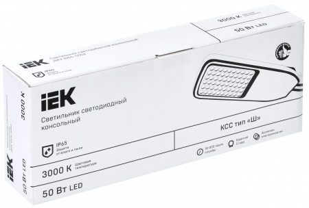 Светильник светодиодный ДКУ 1004-50Ш 3000К IP65 серый IEK – №2